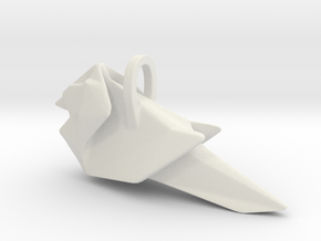 Origami Cardinal finch in White Natural Versatile Plastic
