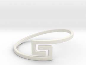 The S Ring Size 6 in White Natural Versatile Plastic