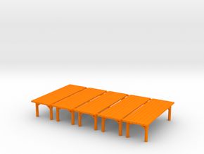 Tavern Table Medium X5 in Orange Processed Versatile Plastic