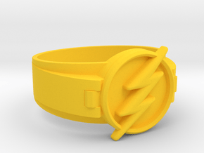 Flash Ring size 8.5 18.5mm  in Yellow Processed Versatile Plastic