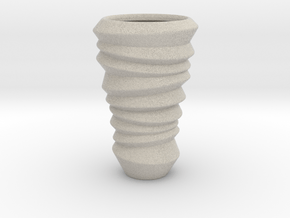 Designer Cup Vase  in Natural Sandstone