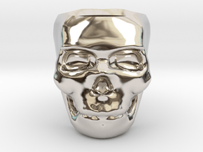 Skull Ring Size 7.25 in Platinum