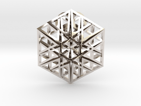 Triangular Hexagon Pendant in Platinum