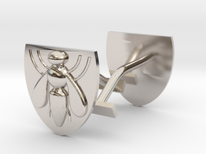 Bee (industry) cufflinks in Platinum