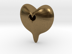 Heart Pendant  in Natural Bronze
