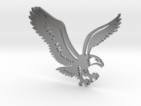 Eagle without hole in Natural Silver