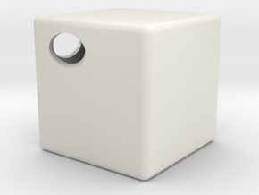 Cube in White Natural Versatile Plastic