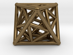 Golden Octahedron Pendant #2 in Natural Bronze
