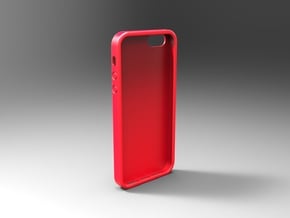 Iphone 5S case in Red Processed Versatile Plastic