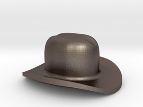 Assem1 - Cowboy Hat-1 in Polished Bronzed Silver Steel