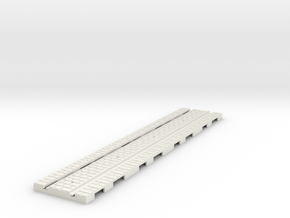 P-165st-long-straight-tram-track-100-6a in White Natural Versatile Plastic