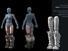 FB01-Legs-14s  6inch in White Processed Versatile Plastic