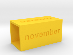 Calendar3 in Yellow Processed Versatile Plastic