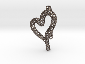 Coralheart in Polished Bronzed Silver Steel
