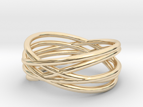 Ring 'Interconnected' / size 6 in 14K Yellow Gold