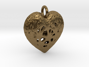 Heart Valentine's Day Pendant in Natural Bronze