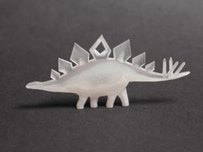 Stegosaurus Pendant in Tan Fine Detail Plastic