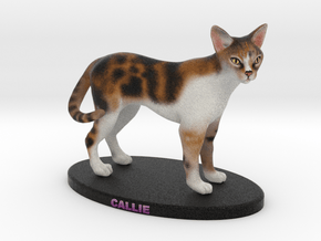 Custom Cat Figurine - Callie in Full Color Sandstone