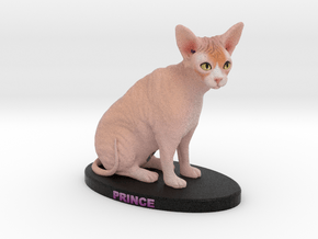 Custom Cat Figurine - Prince in Full Color Sandstone