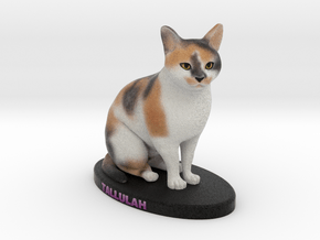 Custom Cat Figurine - Tallulah in Full Color Sandstone
