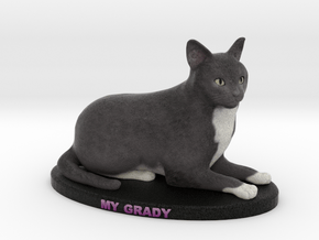 Custom Cat Figurine - O'Grady in Full Color Sandstone