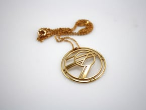 Rising Sun Abstract Pendant in 18K Gold Plated