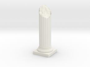 Pillar Broken Bottom Variation 02 Lrg in White Natural Versatile Plastic
