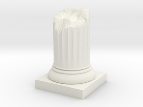Pillar Broken Stump Variation 01 Lrg in White Natural Versatile Plastic