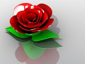 Rose in White Natural Versatile Plastic