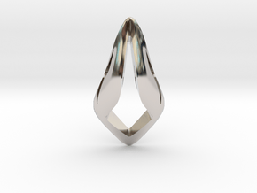 Floating Free Z, Pendant. Smooth Shaped for Perfec in Platinum