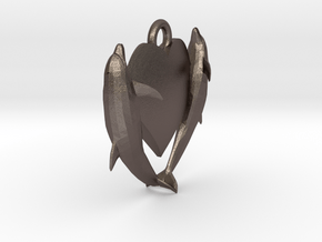 Delphine Earring Small in Polished Bronzed Silver Steel