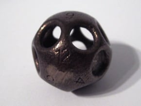 D12 Shell Dice - Gen 2 in Polished Bronze Steel