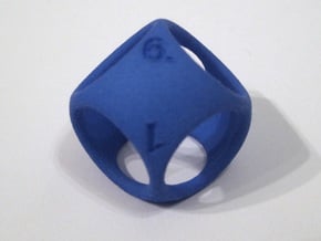 D6 Shell Dice - Gen 2 in Blue Processed Versatile Plastic