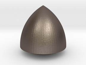 Revolved Reuleaux Triangle in Polished Bronzed Silver Steel