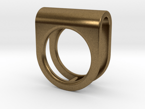 SADDLE RING - SIZE 7 in Natural Bronze