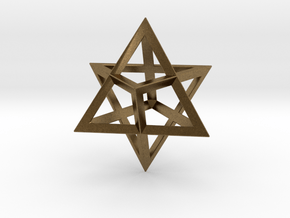 Double Tetrahedron, Merkabah in Natural Bronze