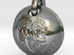 ZWOOKY Style 77 - keychain panther - bail - bend in Fine Detail Polished Silver