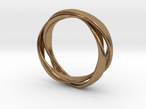 3-Twist Ring in Natural Brass