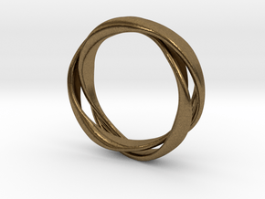 3-Twist Ring in Natural Bronze