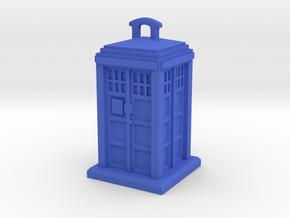 Police Box Pendant in Blue Processed Versatile Plastic