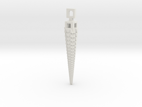 Pyramid Tower Pendant Xlll in White Natural Versatile Plastic