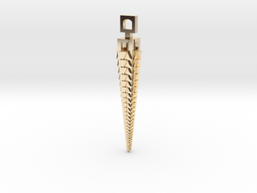 Pyramid Tower Pendant Xlll in 14K Yellow Gold