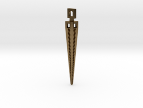 Pyramid Tower Pendant l in Natural Bronze