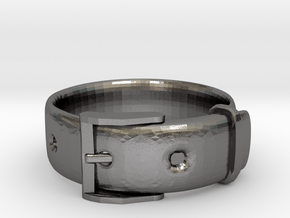 Belt Ring (16mm) in Polished Nickel Steel