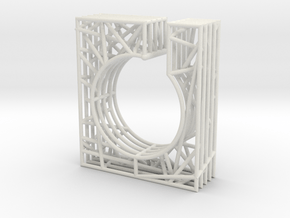 LOFF - wire cubic ring and pendant 1 in White Natural Versatile Plastic