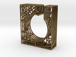 LOFF - wire cubic ring and pendant 1 in Natural Bronze