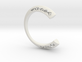 LOFF - C-wire ring in White Natural Versatile Plastic