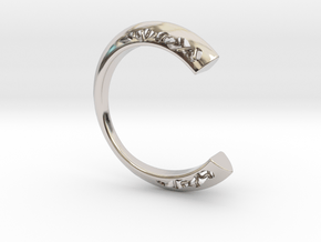 LOFF - C-wire ring in Platinum