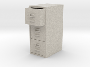 Single Filing Cabinet in Natural Sandstone