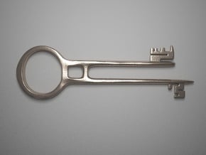 Davy Jones's Key in Polished Bronzed Silver Steel